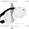 Antifaz De Cuero Con Peluche Para Confort Blanco Sado